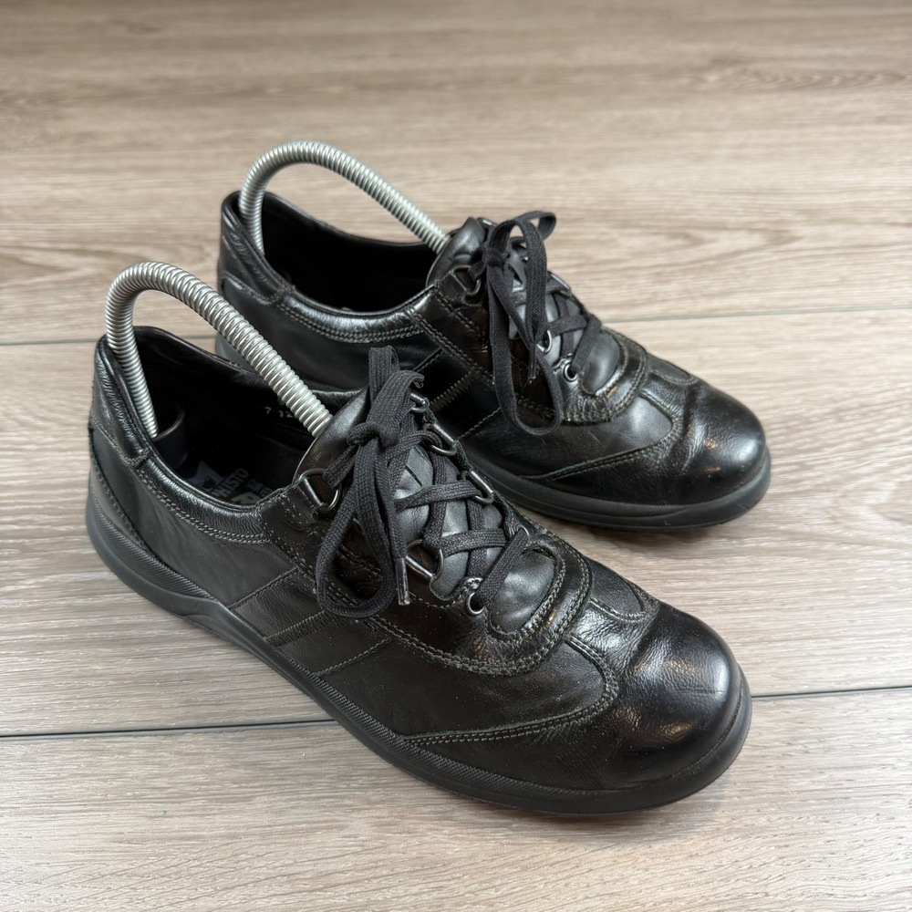 Mephisto Womens Runoff Air-Jet Leather Walking Shoes Black US 8 EUR 5.5